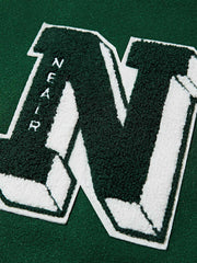 英字プリント 中綿ベースボールジャケット