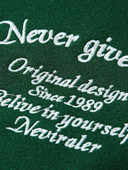 英字プリント 中綿ベースボールジャケット