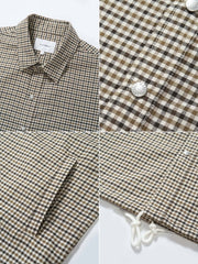 抽し紐付き 千鳥格 シャツ