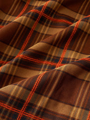 ブラウン レトロ チェック柄 ジャケット