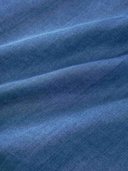 無限大 刺繍 デニム 半袖シャツ