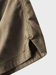 グリッド模様 ドローコード付き ショートパンツ