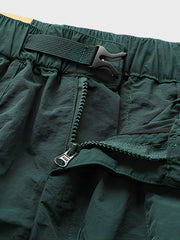 ジッパー付き 大型ポケット ショートパンツ