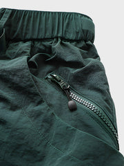 ジッパー付き 大型ポケット ショートパンツ