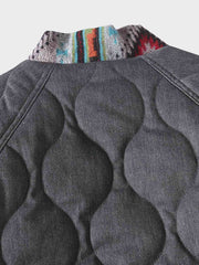 民族調 リバーシブル中綿はんてん