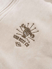 パッチワーク刺繍 立ち襟ジャケット