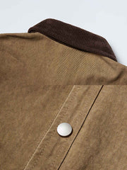 コーデュロイ襟 ウォッシュドデニムジャケット