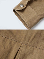 コーデュロイ襟 ウォッシュドデニムジャケット