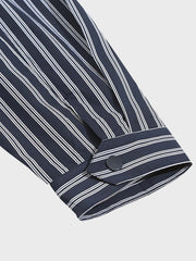 縦ストライプ 襟付きジャケット