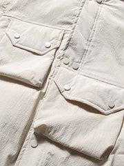 アシンメトリー ポケット 中綿ジャケット