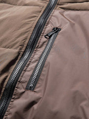 チェック フード付き ダウンジャケット