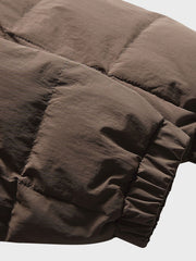 チェック フード付き ダウンジャケット