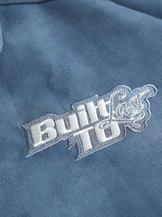 無地 立体ポケット 襟付き中綿ジャケット