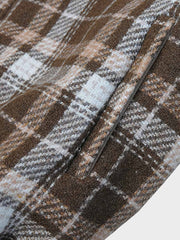 チェック柄ベースボール 中綿ジャケット