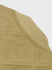 キルティング ベースボールカラー ジャケット