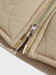 肘パッチ キルティング中綿ジャケット