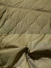 半袖 キルティング 襟なし 中綿ジャケット