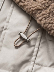 リバーシブル ラムフリース 中綿ジャケット