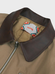 レザーカラー キャンバスワークジャケット