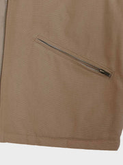 レザーカラー キャンバスワークジャケット