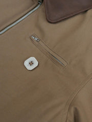 レザーカラー キャンバスワークジャケット