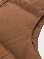 立体ポケット 立襟ダウンベスト