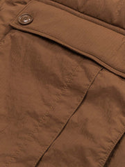 立体ポケット 立襟ダウンベスト