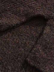 カラーブロック 刺繍 クルーネック ニットセーター