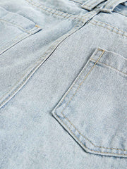 ウォッシュ加工 ストレートデニムパンツ