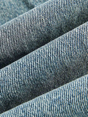 立体ポケット ストレートデニムパンツ