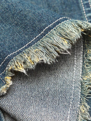 折り襟 ウォッシュ加工 デニムジャケット