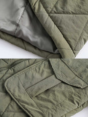 キルティング フェイク レイヤード 中綿ジャケット