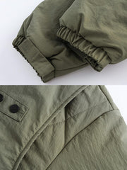 キルティング フェイク レイヤード 中綿ジャケット