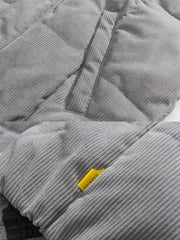 コーデュロイ 立襟 ダウンベスト