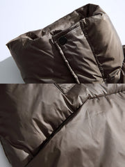 艶あり ホワイトダックダウン 立襟ジャケット