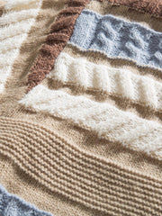 2色 ラウンドネック ニットセーター