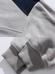 2色 フリース ハーフジップ スウェット