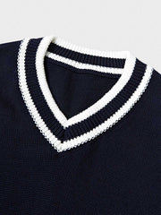 2色展開 Vネック ニットベスト