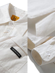 3色 無地ポケット デニムシャツ