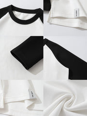 4色展開 4カラーブロック長袖Tシャツ