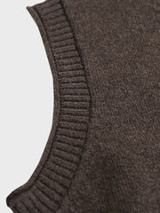 4色展開 無地 ニットベスト