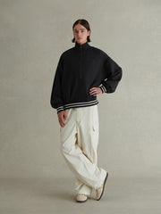 450G ハーフジップ POLOスウェット