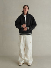 450G ハーフジップ POLOスウェット