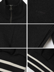 450G ハーフジップ POLOスウェット