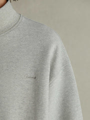 450G ハーフジップ POLOスウェット