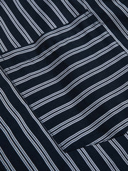 ボーダー ポケット 切り替え ストライプ 半袖シャツ