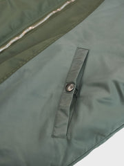 カラーブロック配色中綿ボンバージャケット