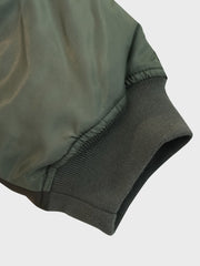 カラーブロック配色中綿ボンバージャケット