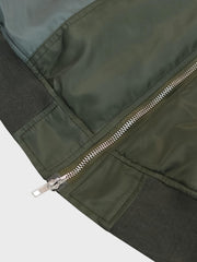 カラーブロック配色中綿ボンバージャケット