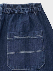 デニムワイドテーパードイージーパンツ